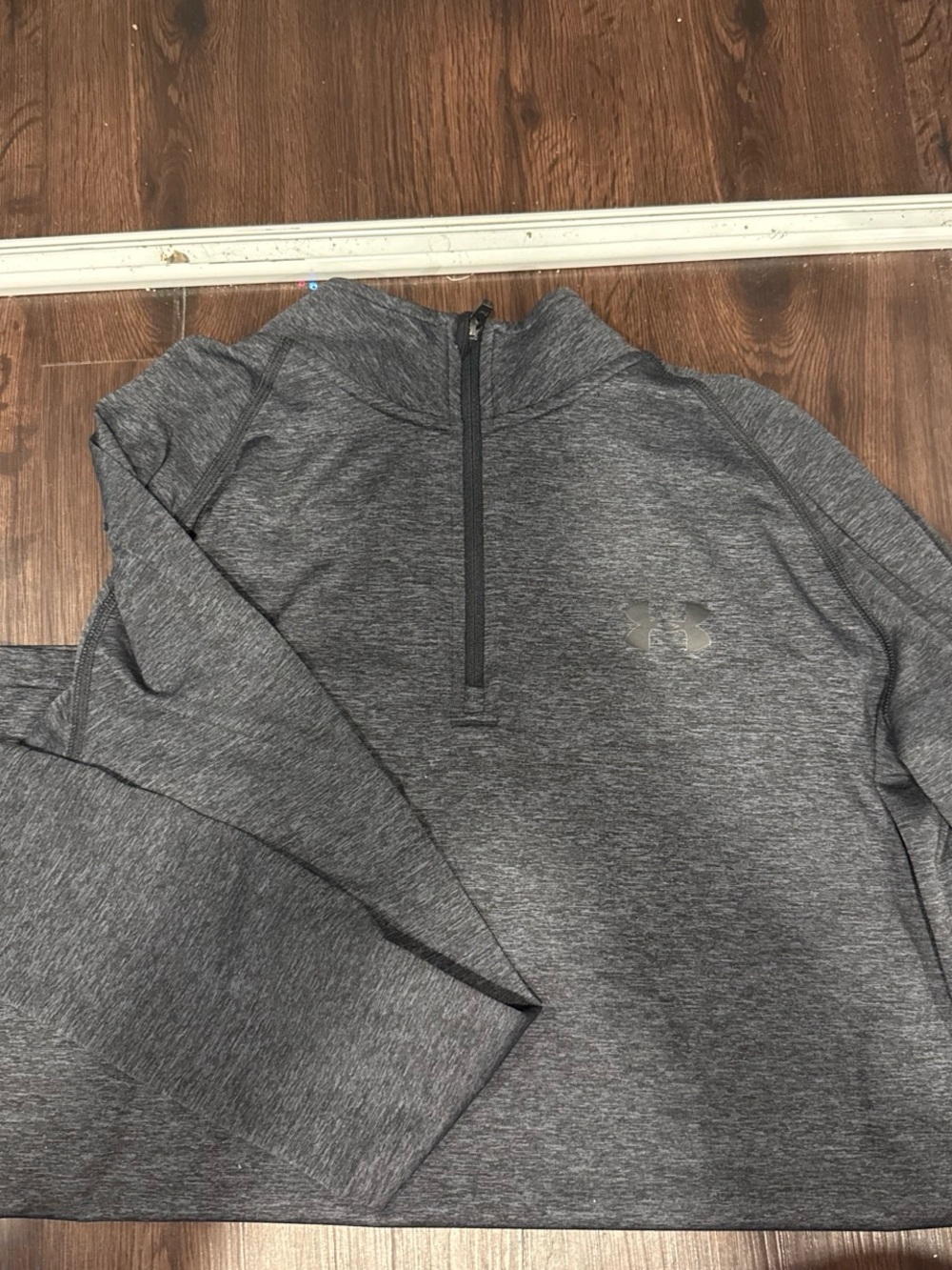 Under Armour Dark Gray Heather 1/4 Zip Athletic Pullover